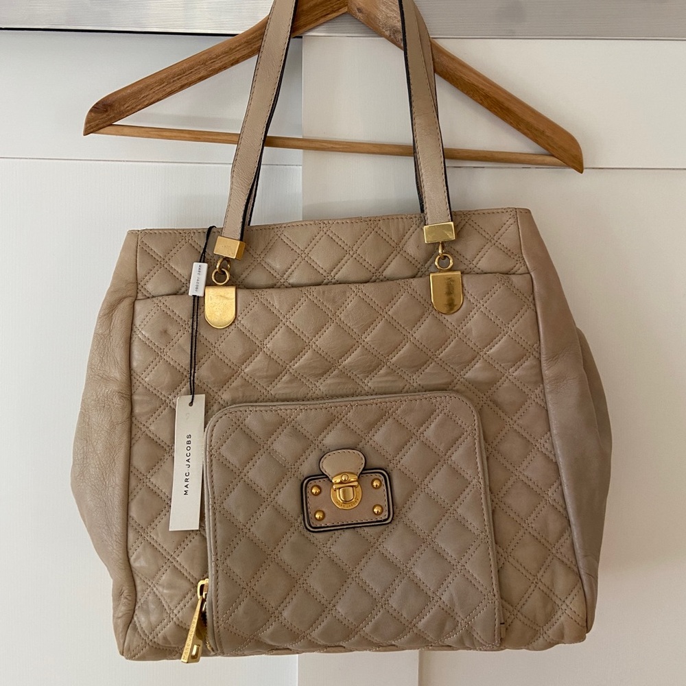 MARC JACOBS Quilted Italian Leather Tote
